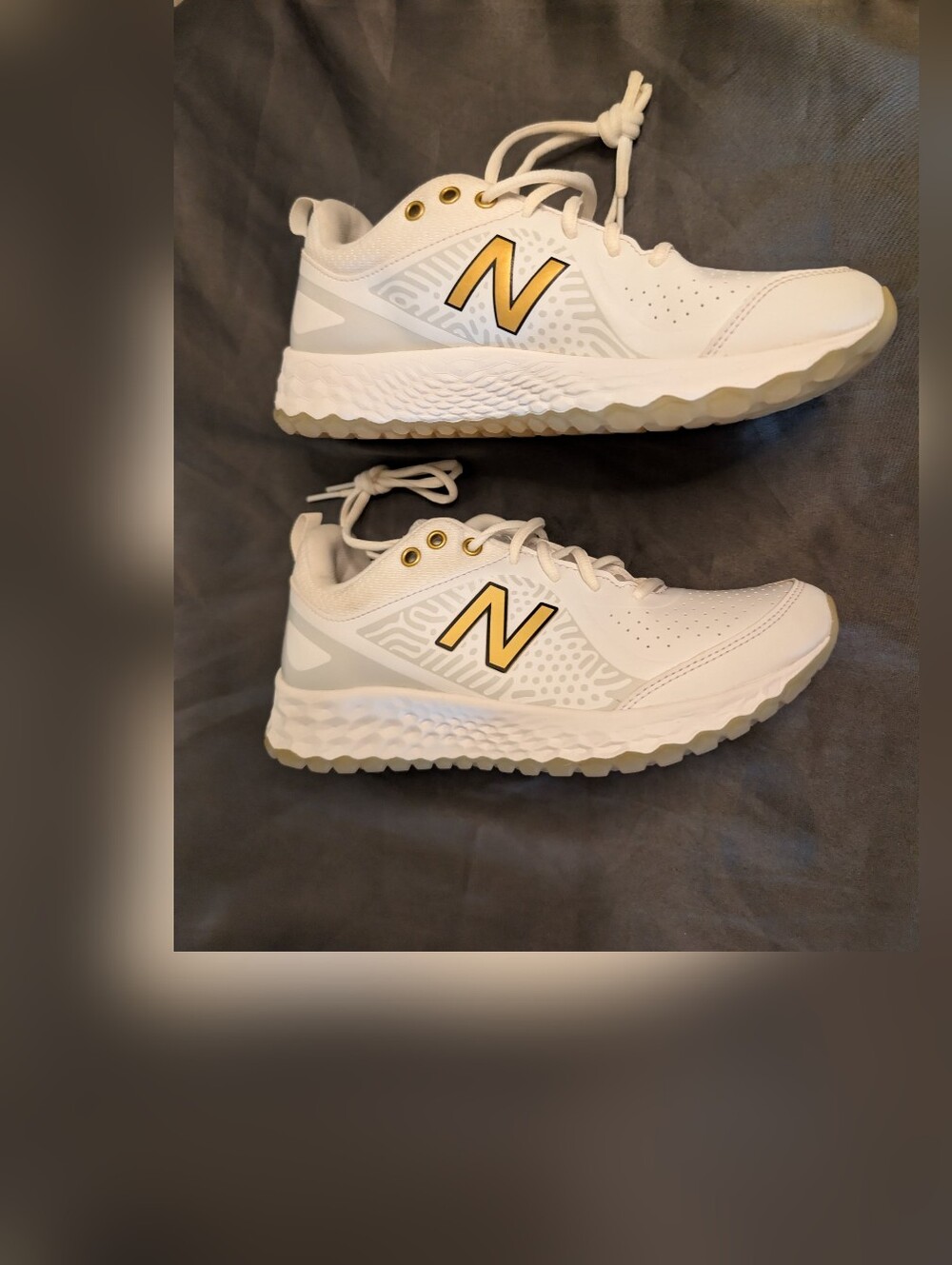 White And Gold New Balance Urban Everyday Sneakers New In Redbox! Women's 8
